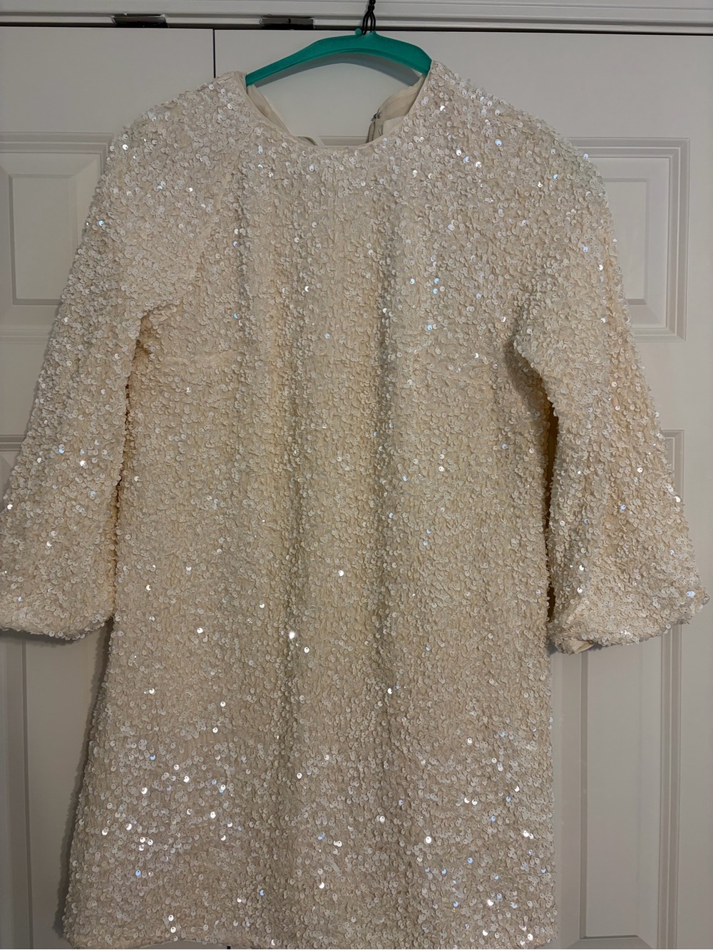 H&M Cream Sequin Party Dress